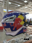Шлем кроссовый HETOSHI RED BULL XD1-86 цв. Бело-фиолетовый р. L 