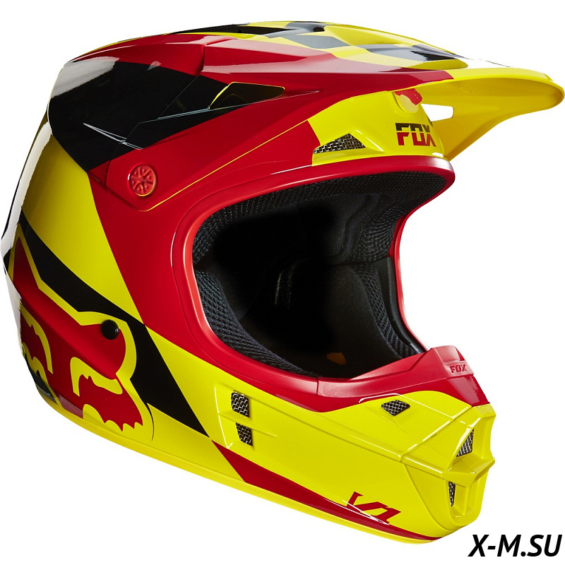 Мотошлем Fox V1 Mako Helmet Yellow