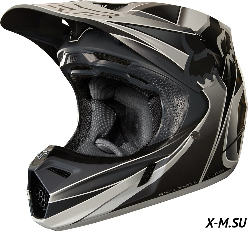 Мотошлем Fox V3 Kustm Helmet Grey
