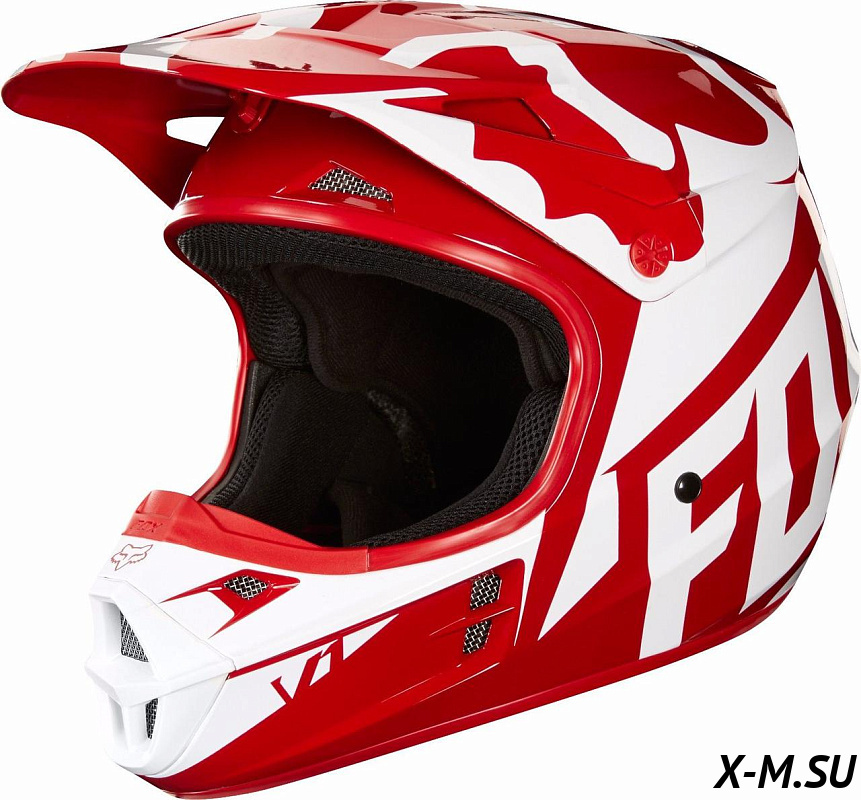 Мотошлем Fox V1 Race Helmet Red