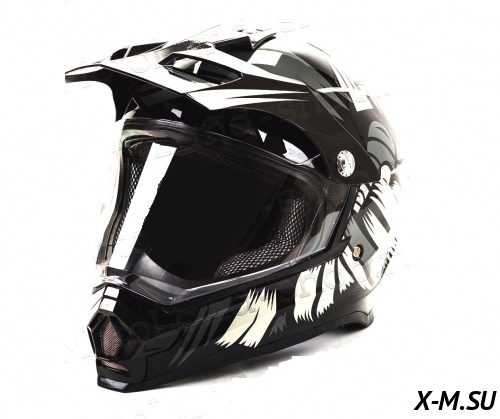Шлем мото HIZER B6196-1 #3 black