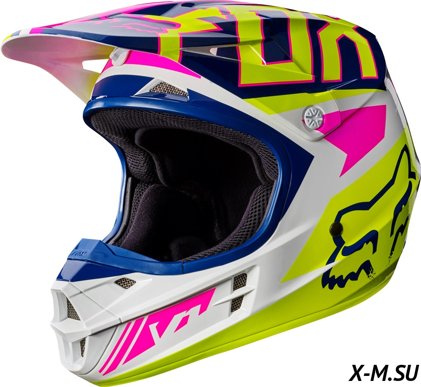 Мотошлем Fox V1 Falcon Helmet Navy/White Мотошлем Fox V1 Falcon Helmet Navy/White