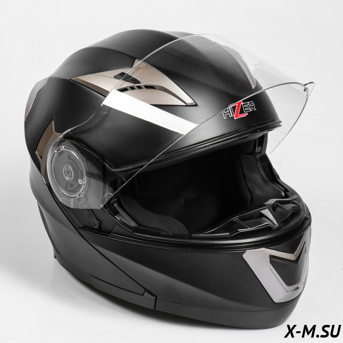 Шлем мото HIZER 625 #1 matt black