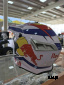 Шлем кроссовый HETOSHI RED BULL XD1-86 цв. Бело-фиолетовый р. L 