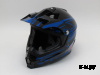 Шлем мото HIZER B6196 #2 black/blue