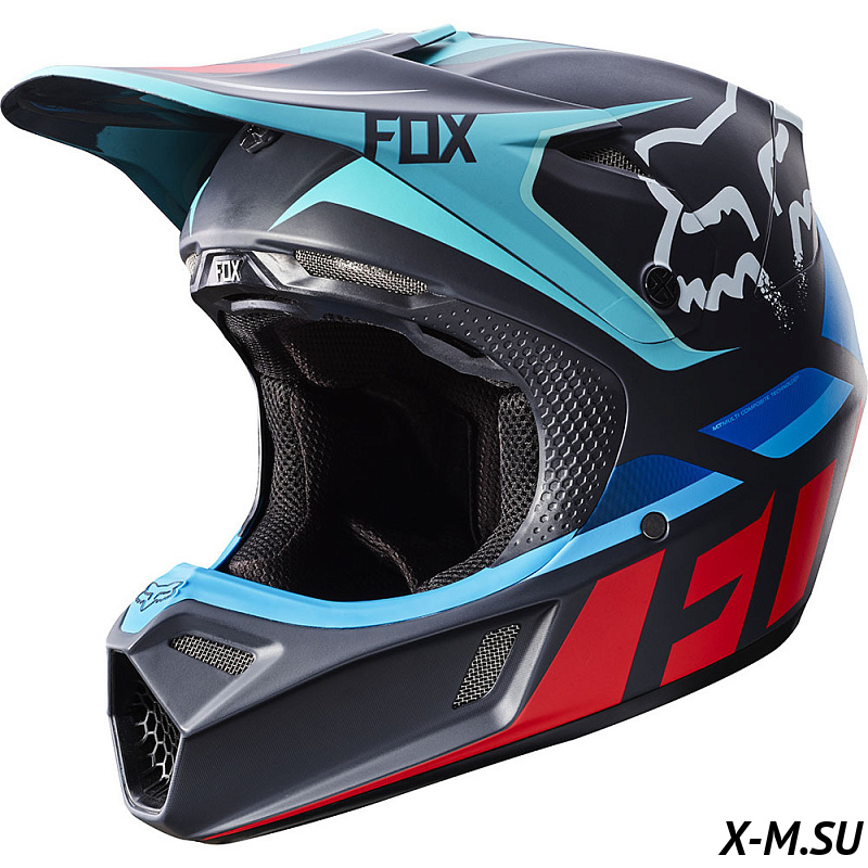 Мотошлем Fox V3 Seca Helmet Grey/Red Мотошлем Fox V3 Seca Helmet Grey/Red