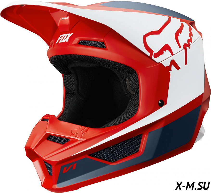 Мотошлем Fox V1 Przm Helmet Navy/Red Мотошлем Fox V1 Przm Helmet Navy/Red