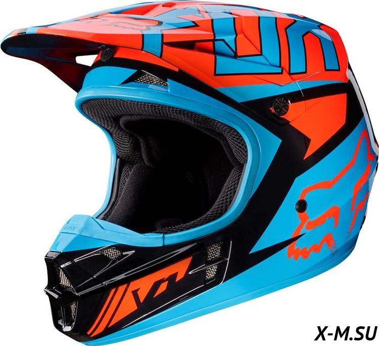 Мотошлем Fox V1 Falcon Helmet Black/Orange Мотошлем Fox V1 Falcon Helmet Black/Orange