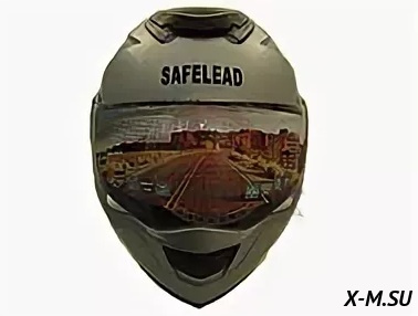 Шлем TRANSFORMER &quot;Safelead&quot; LX-119 с встр. очками черный серебристый