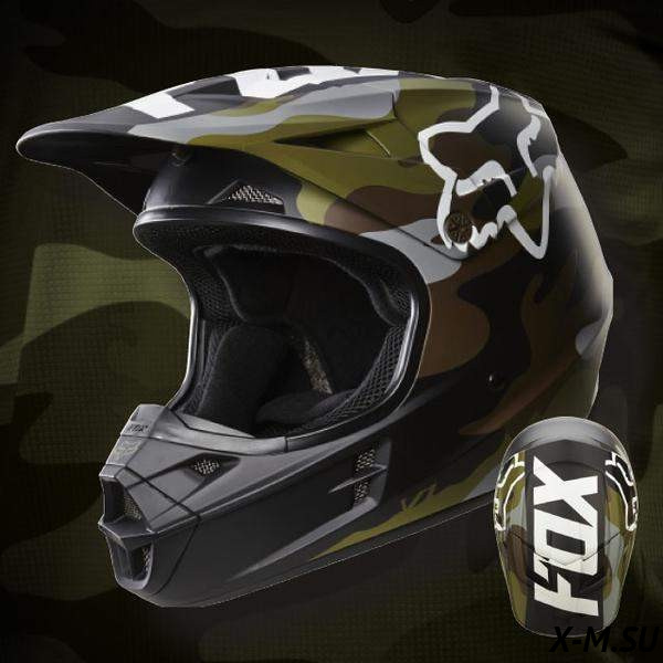 Мотошлем Fox V1 Camo Helmet Green Мотошлем Fox V1 Camo Helmet Green
