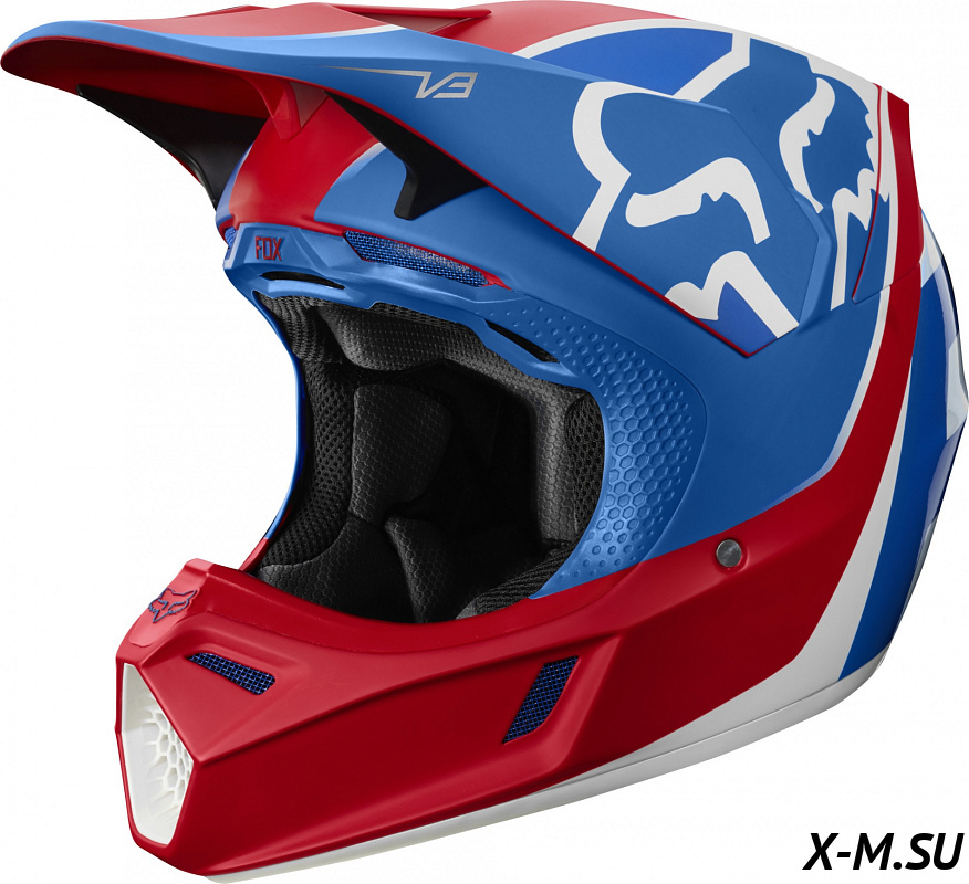 Мотошлем Fox V3 Kila Helmet Blue/Red Мотошлем Fox V3 Kila Helmet Blue/Red