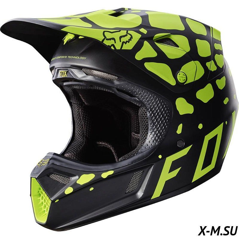 Мотошлем Fox V3 Grav Helmet Black/Yellow Мотошлем Fox V3 Grav Helmet Black/Yellow
